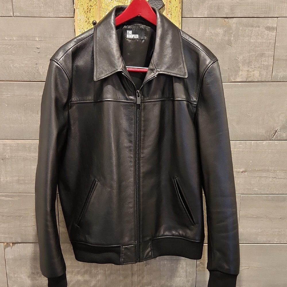 THE KOOPLES Black Leather Jacket